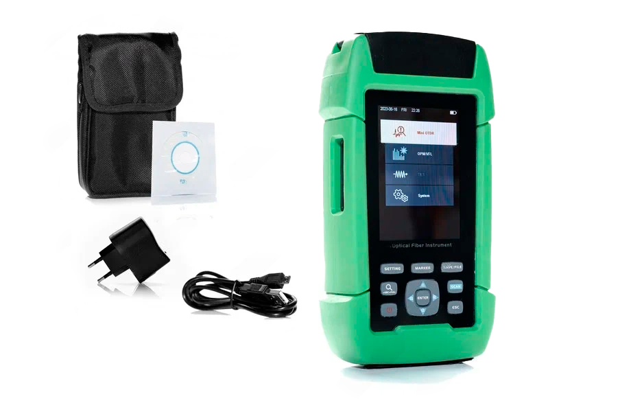 Оптический рефлектометр KIWI-7300 (SM. 1310/1550, 22/20dB), PM+VFL